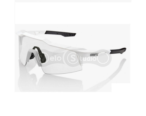 Велосипедные очки Ride 100% SpeedCraft SL - Matte White - HiPER Silver Mirror + Clear