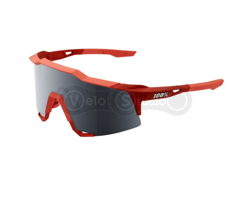 Велосипедные очки Ride 100% Speedcraft - Soft Tact Coral - Black Mirror Lens + Clear