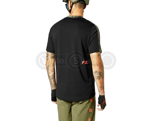 Вело джерси FOX Ranger DR SS Jersey Black Green размер L