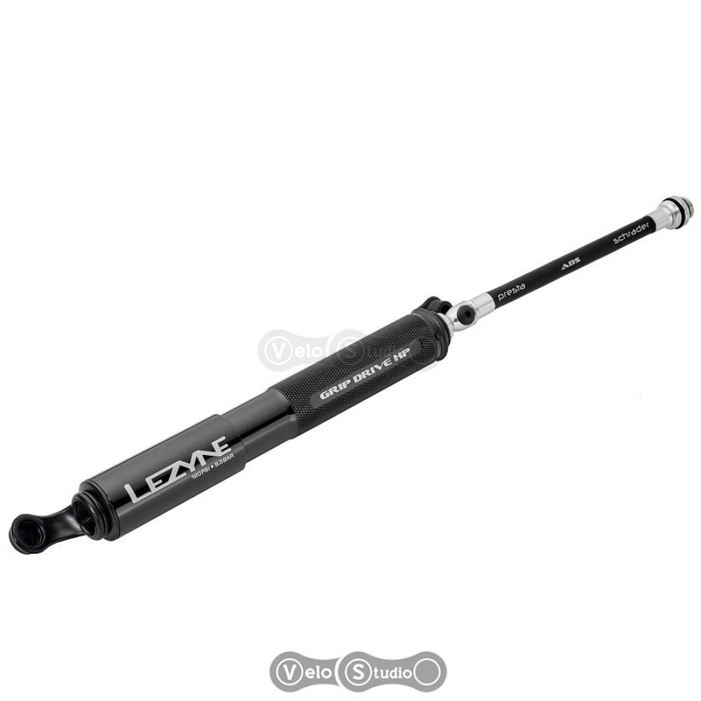 Ручний насос Lezyne Grip Drive HP-120 psi S-186 мм чорний