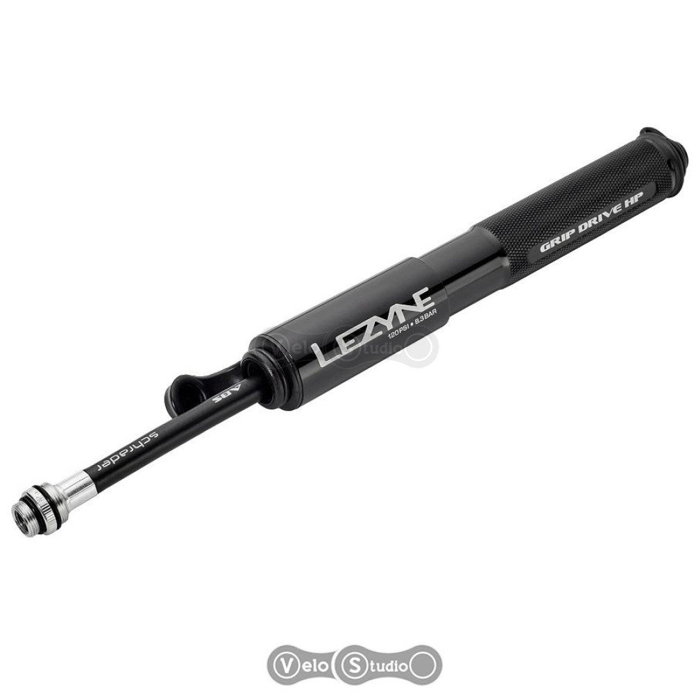 Ручний насос Lezyne Grip Drive HP-120 psi S-186 мм чорний