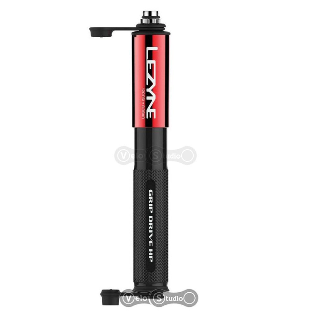 Ручной насос Lezyne Grip Drive HP-120 psi S-186 мм красный