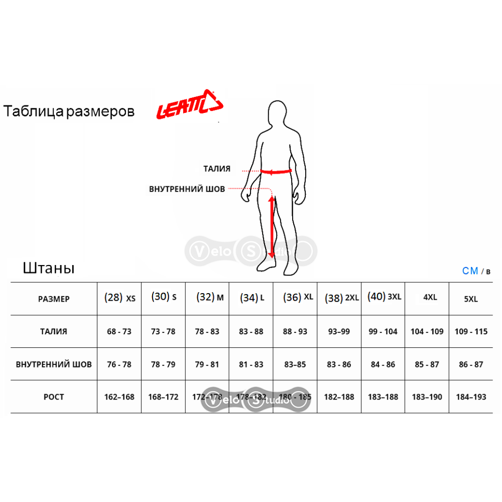 Мотоштаны LEATT Ride 3.5 Black размер 28