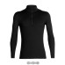 Термофутболка Icebreaker 200 Oasis LS Half Zip Black M