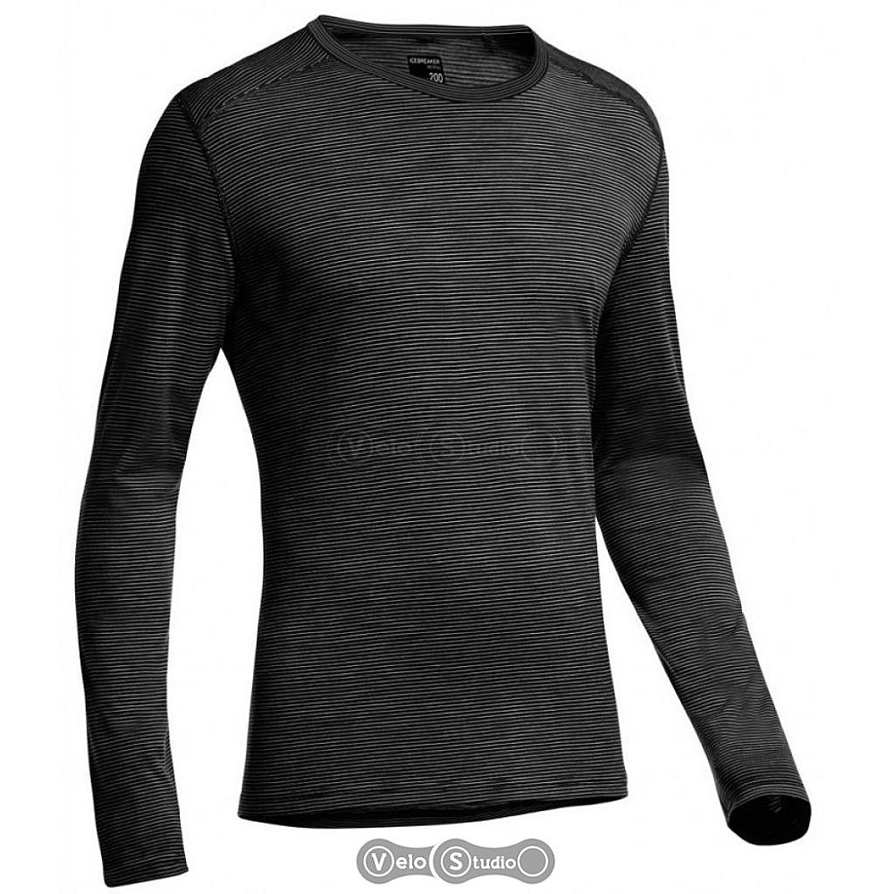 Термофутболка Icebreaker BF 200 Oasis LS Crewe Men black/snow S