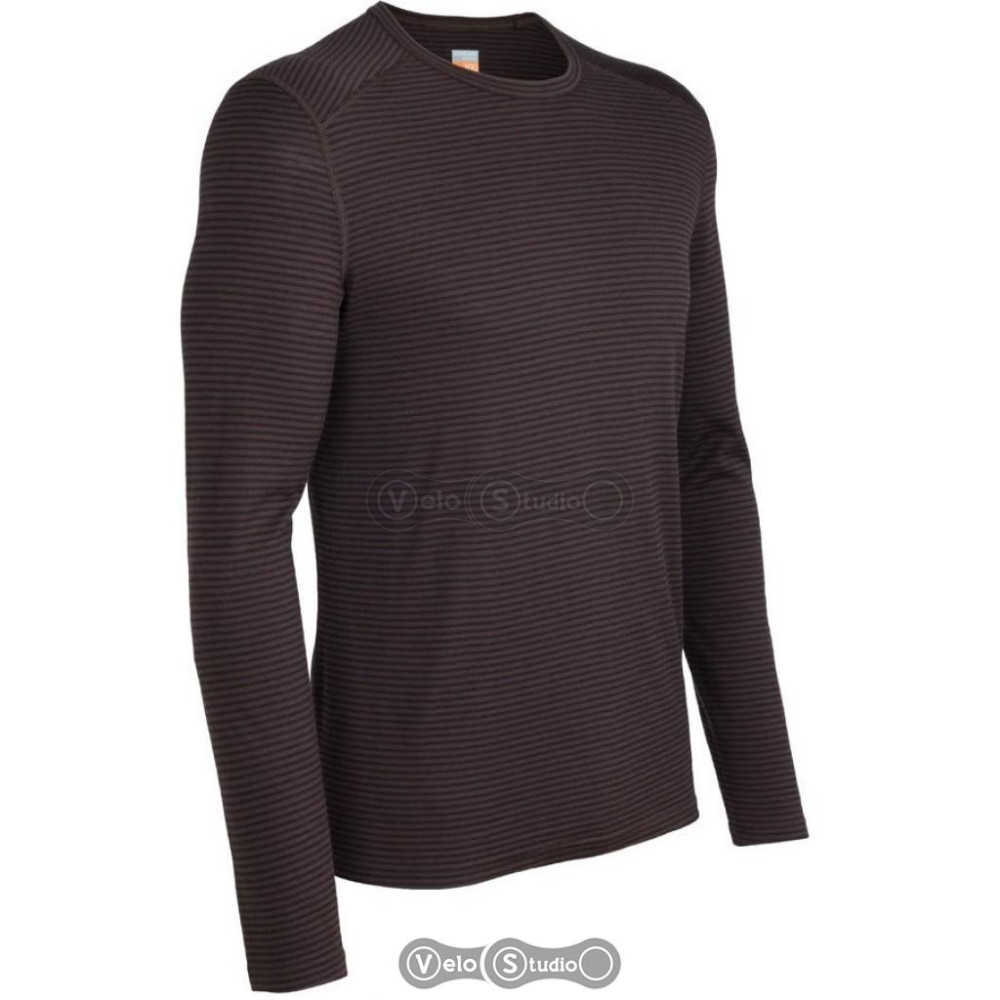 Термофутболка Icebreaker BF 200 Oasis LS Crewe Men stripe walnut overdye S
