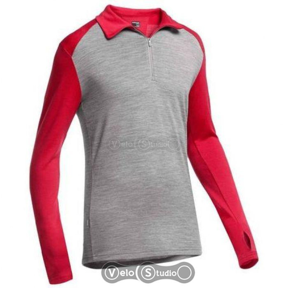 Термофутболка Icebreaker BF 260 Tech LS Half Zip Men metro hthr/rocket XL