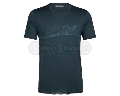 Термофутболка Icebreaker Tech Lite SS Crewe SnglLnWhle Nightfall XL