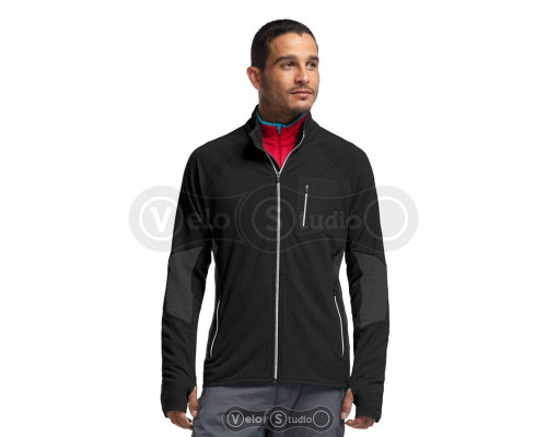 Термокофта Icebreaker Atom LS Zip black/monsoon L