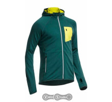 Термокофта Icebreaker Atom LS Zip Hood pine/chartreuse/white L