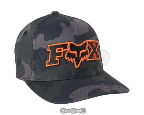 Кепка FOX Ellipsoid Flexfit Hat Black Camo S/M