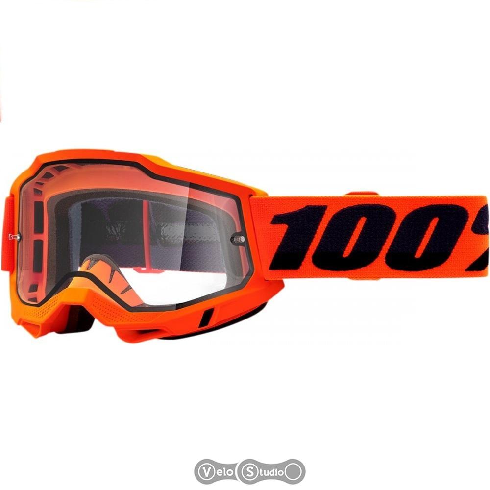 Окуляри-маска Ride 100% Accuri 2 Enduro Goggle Neon Orange - Clear Dual Lens