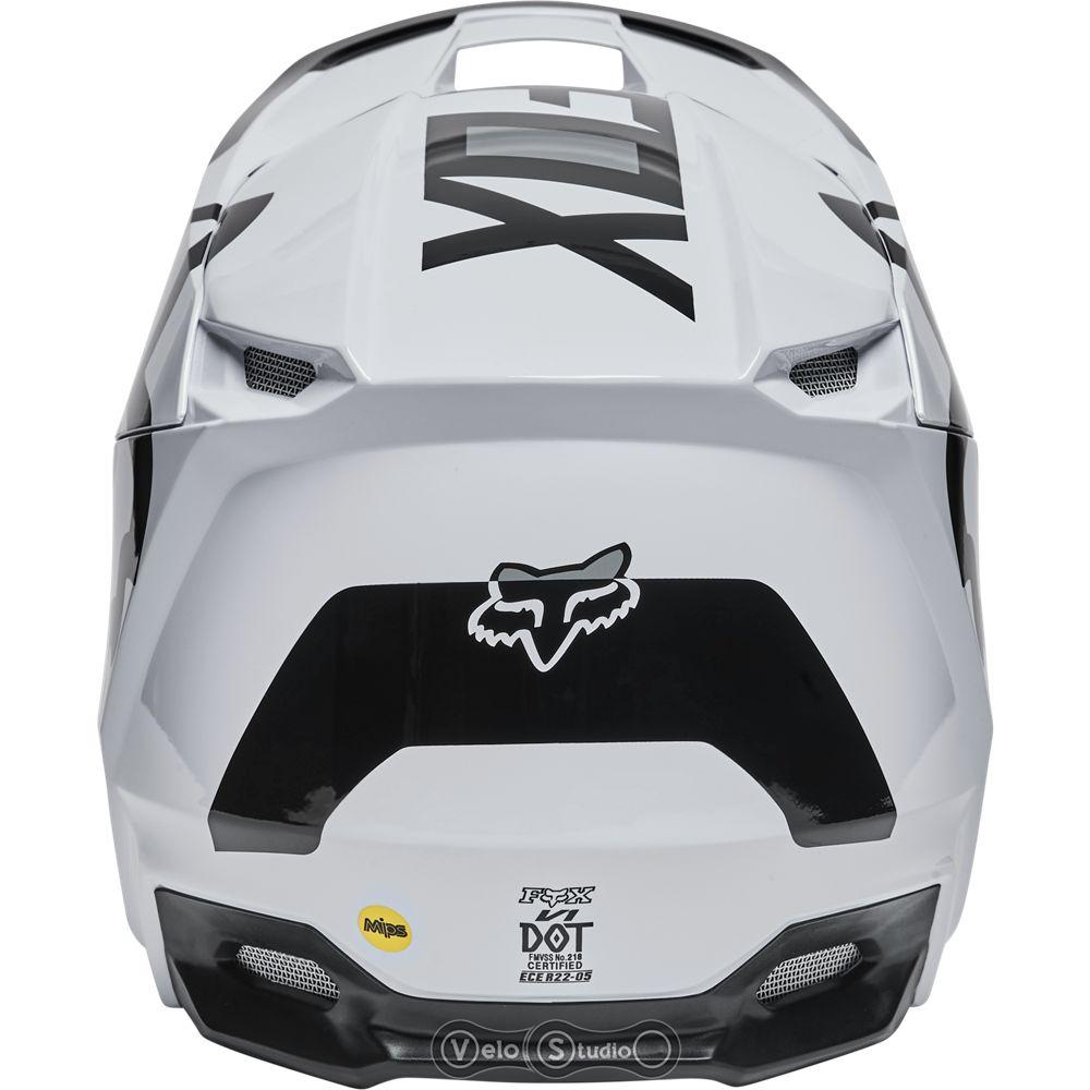 Мотошолом FOX V1 Mips Lux Black White L (59-60 см)