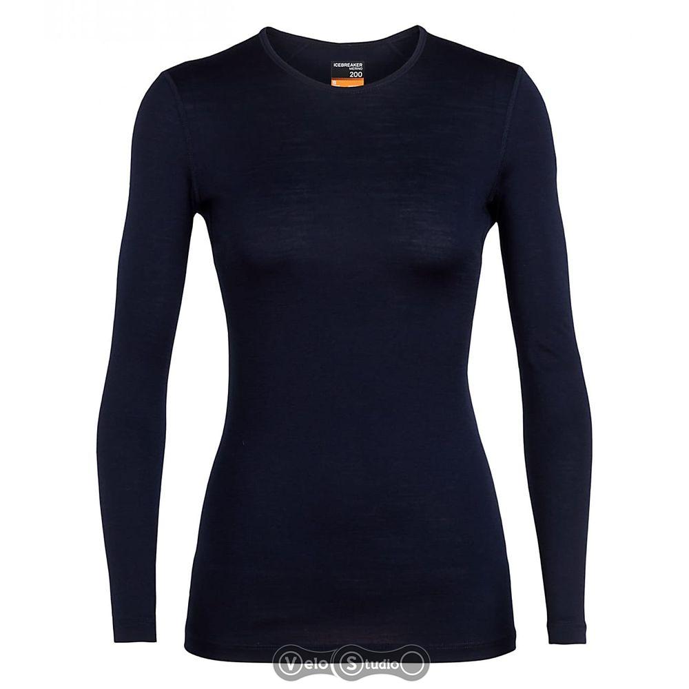 Термофутболка женская Icebreaker 200 Oasis LS Crewe Midnight Navy S