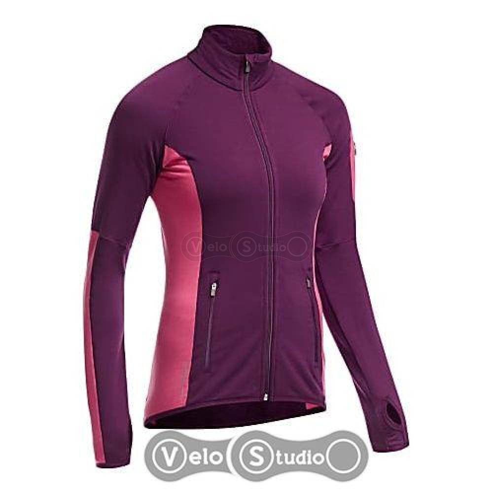 Термокофта Icebreaker Atom LS Zip WMN maroon/shocking S