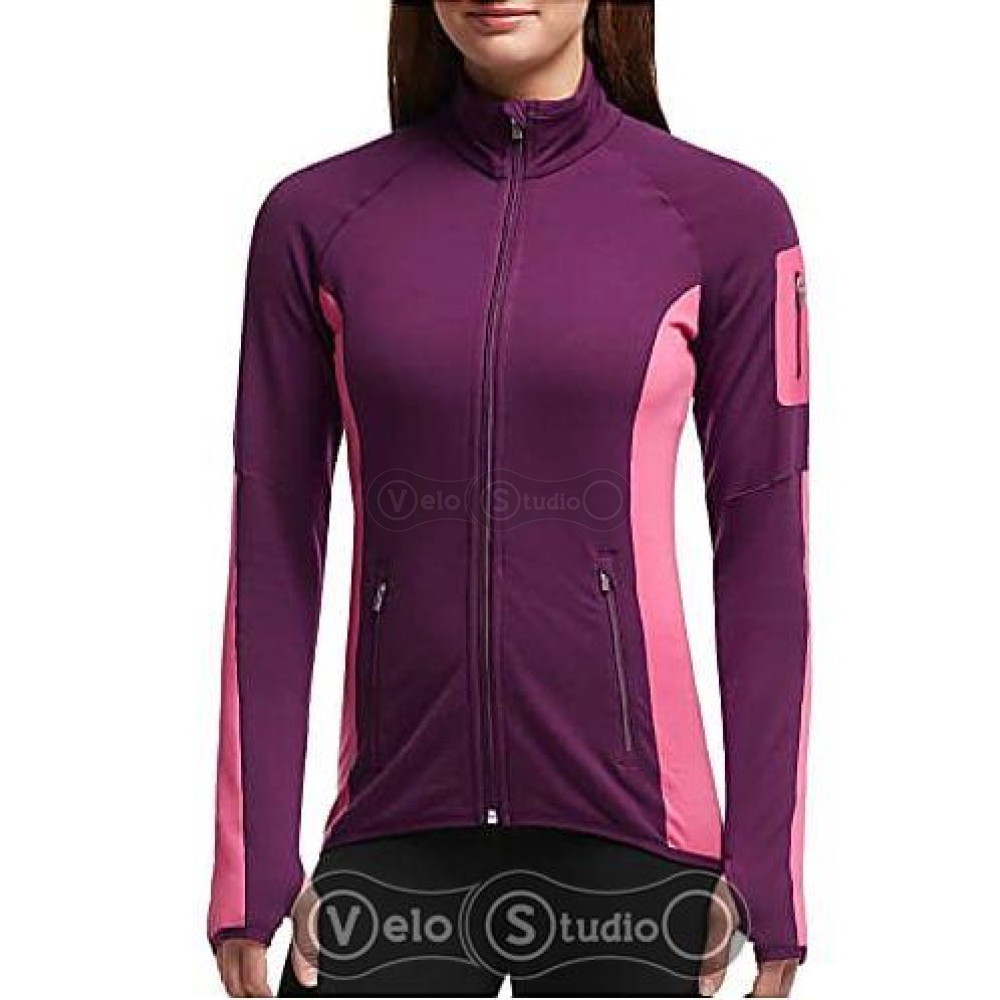Термокофта Icebreaker Atom LS Zip WMN maroon/shocking S