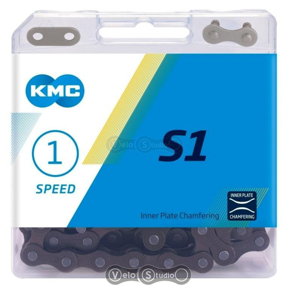 Цепь KMC S1 Single-Speed 112 звеньев + замок