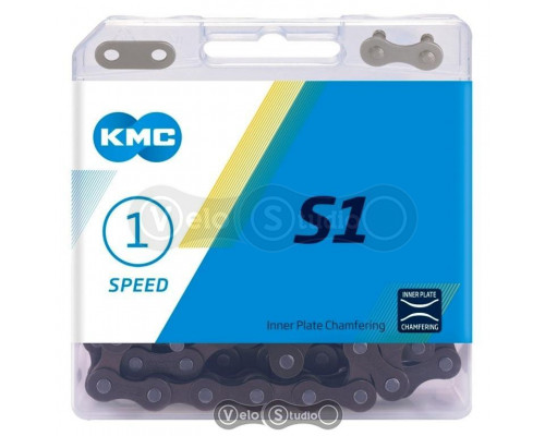Цепь KMC S1 Single-Speed 112 звеньев + замок