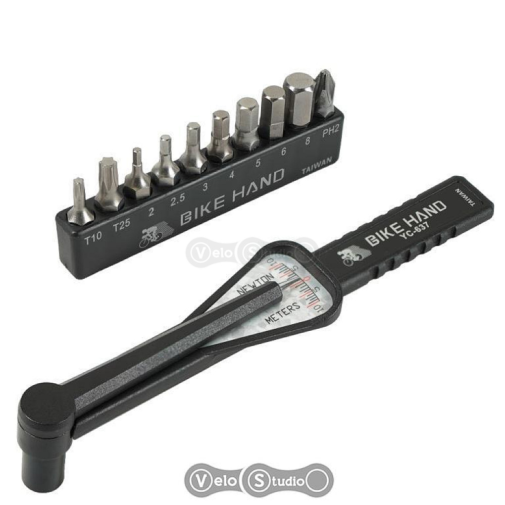 Динамометричний ключ BikeHand YC-637+BITS від 0-10 Нм із змінними насадками