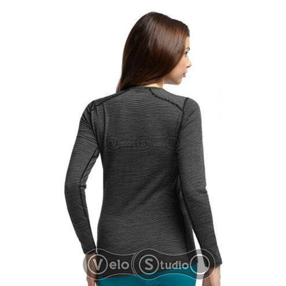 Термофутболка Icebreaker BF 200 Oasis LS Crewe WMN black/snow M