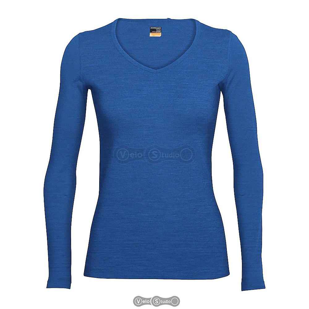 Термофутболка Icebreaker Oasis LS V WMN pelorus S